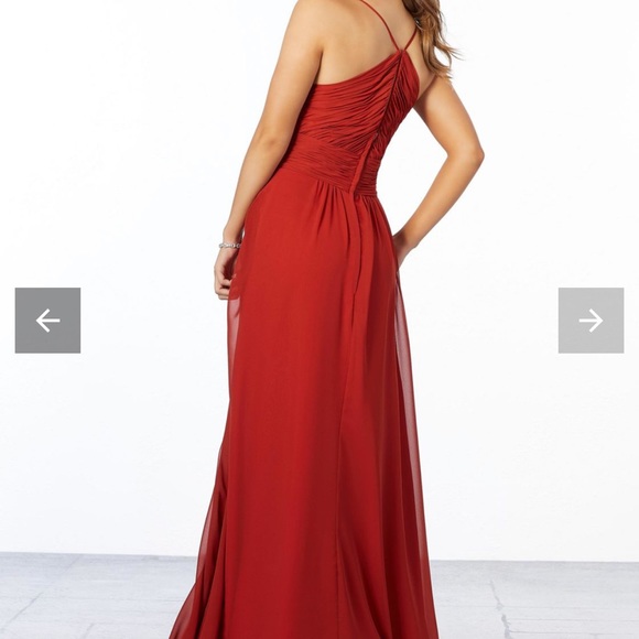 Mori Lee Bridesmaid Dress Cabernet Style 21664 - Picture 9 of 12